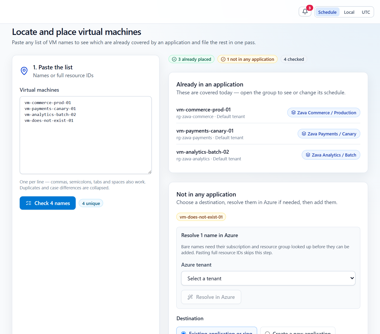 Locate and place VMs
