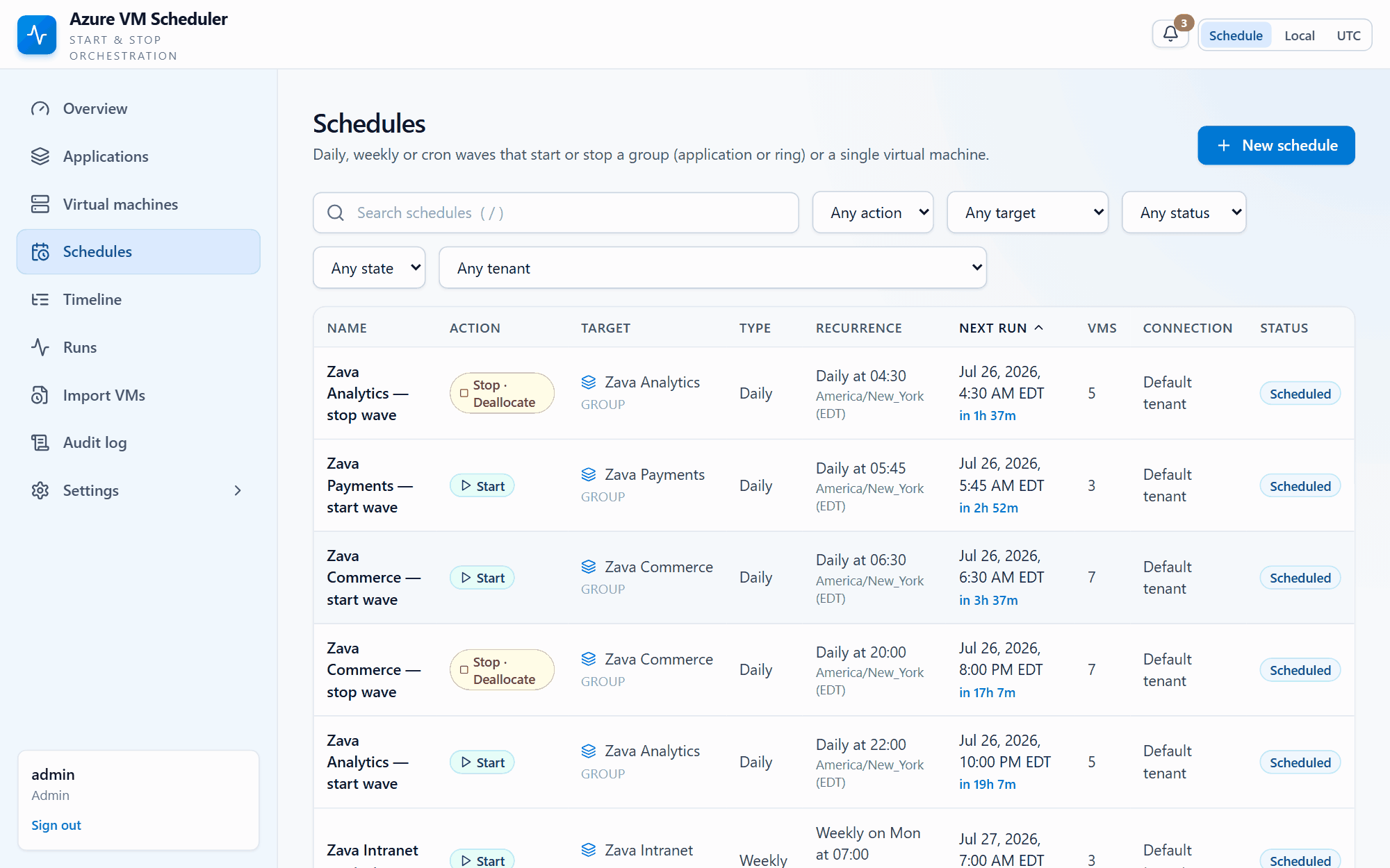 Schedule builder